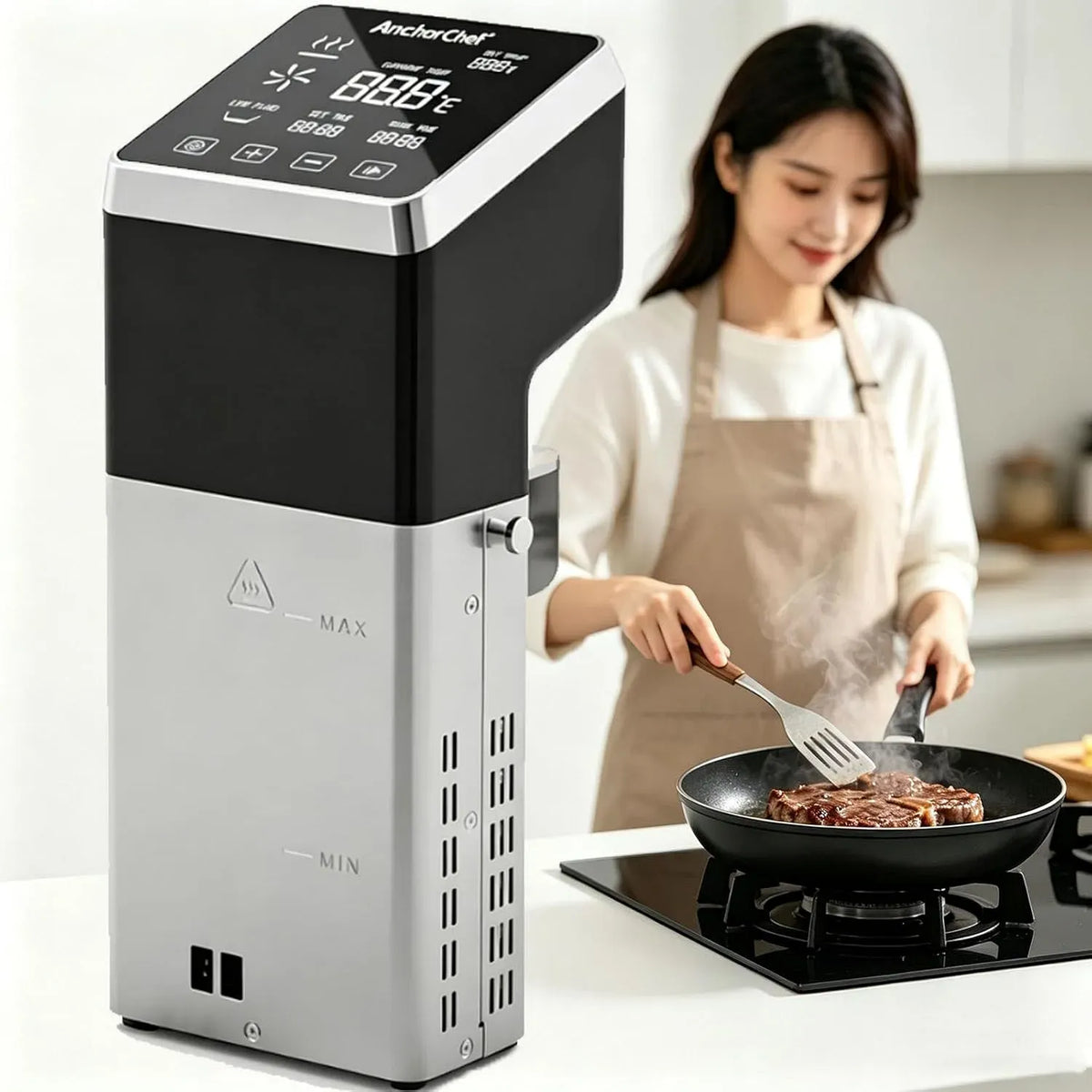 IPX7 Cuiseur, appareil de cuisson sous vide, 60 L, 1600 W, professionnel