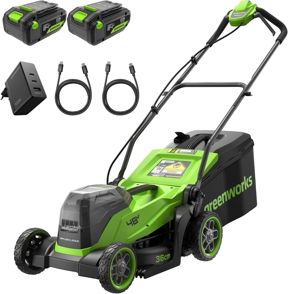 4Ah Ans-MO48L421-01 Batterie, Chargeur, Moteur, Brosse, 35 cm, 40 L, 48 V, 24 V, sans fil