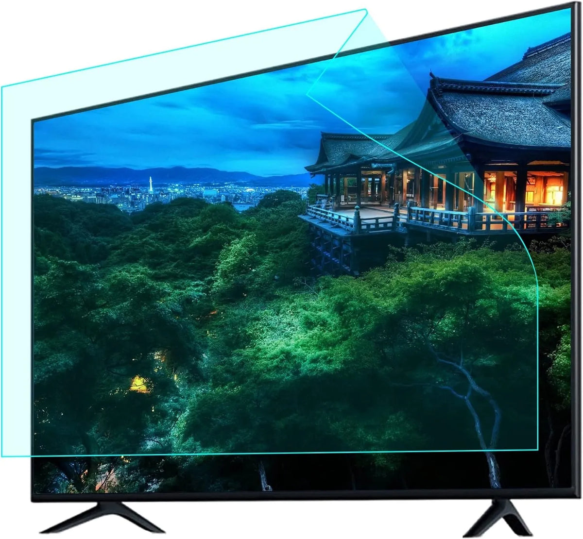 Smart TV, 942x529mm, téléviseur, écran LCD, bleu, Protecteur D'écran TV LCD Mat 4H Taux D'anti-Reflet Jusqu'à 90%, Anti-Éblouissant Faire La Lumière