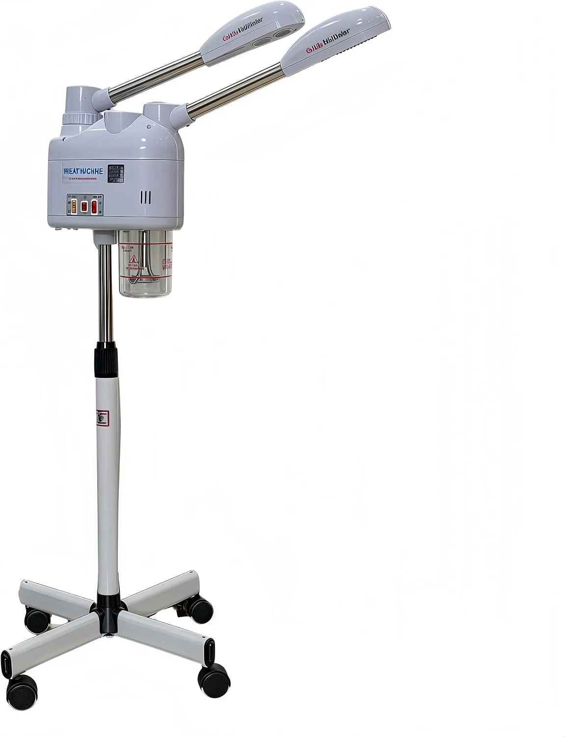 chaud et froid, pour Vapeur professionnel pour le visage, double pulvérisation, 2 en 1, blanc, hauteur réglable pour la maison et le spa de beauté