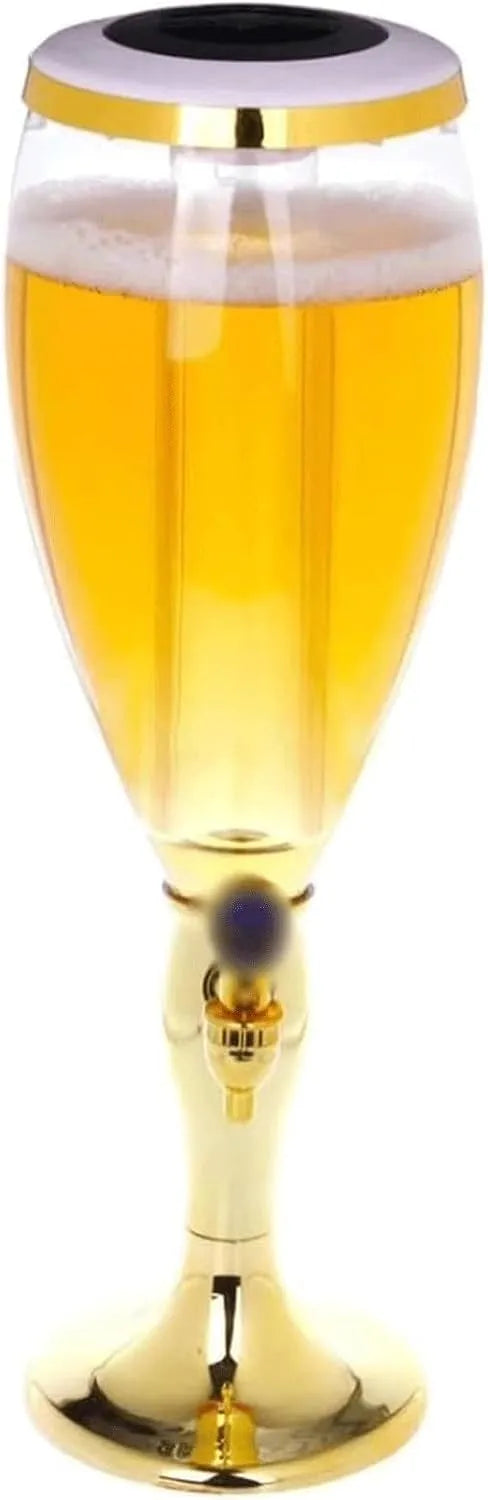 Produit tour à boissons commerciale avec lumières LED et glaçons, Glaçons Réservoir Tour à bière en ABS avec bec verseur, distributeur de boissons