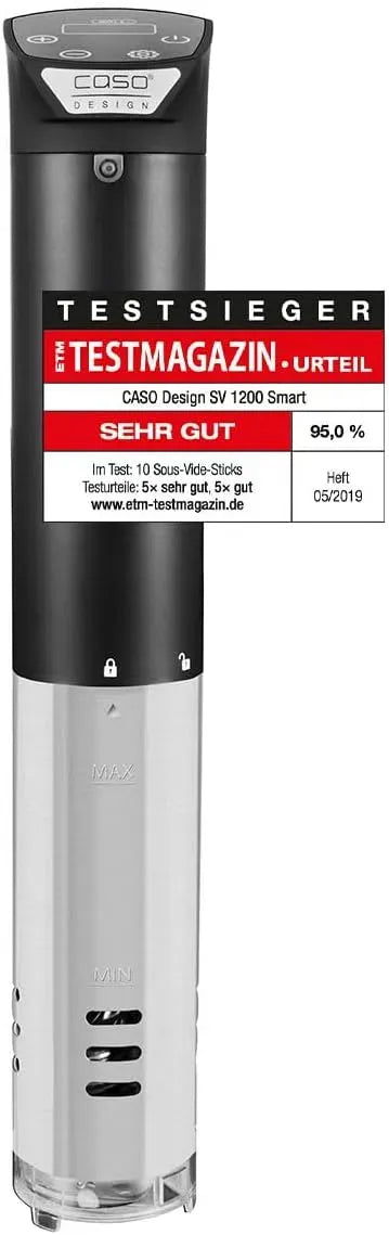 Caso SV 1200 Radiateur électrique, IP65, effet 3D, stick à vide contrôlable avec App, circulation 3D