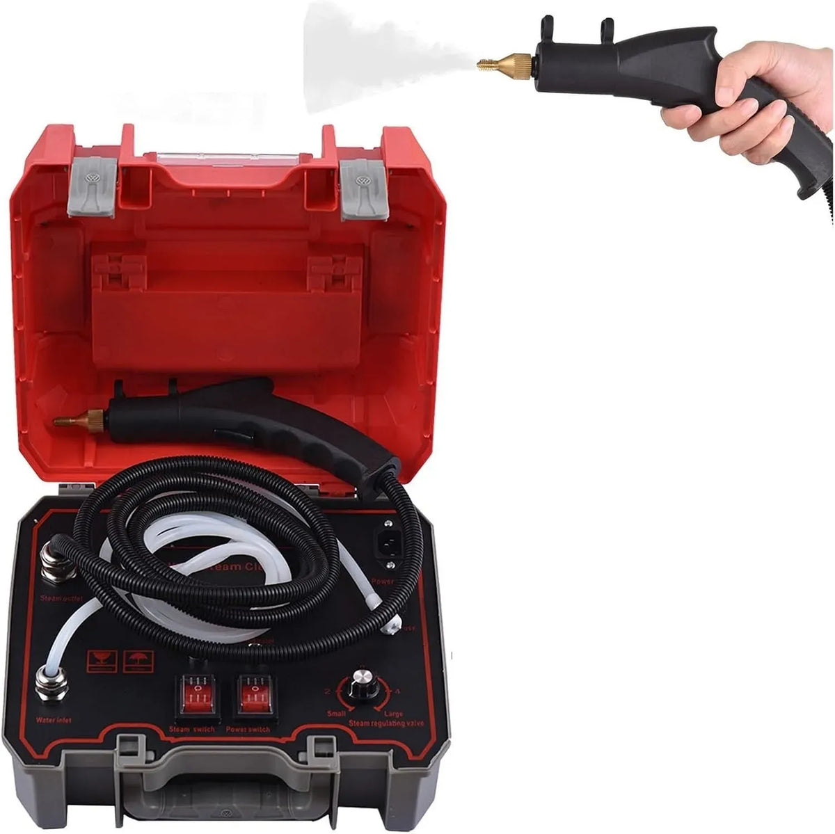 Hotte aspirante, hotte de cuisine, vapeur, rouge, Nettoyeur à vapeur haute température et pression, Nettoyeur vapeur