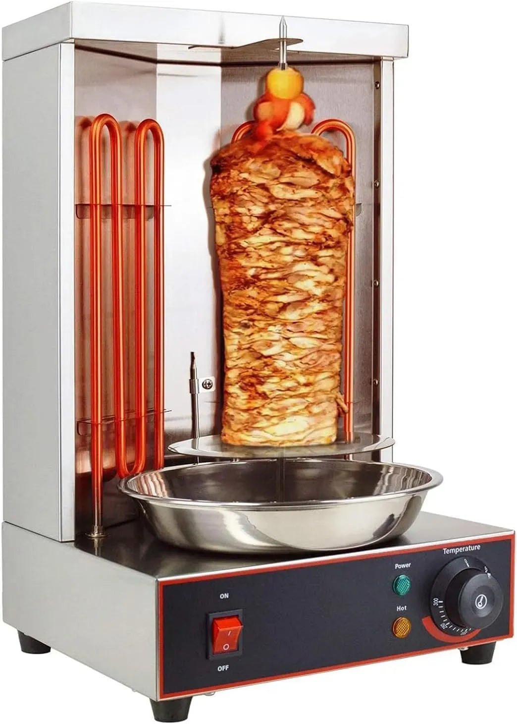 Machine à kebab, Barbecue, barbecue fonctionnant au gaz, 50 à 300 °C, acier inoxydable