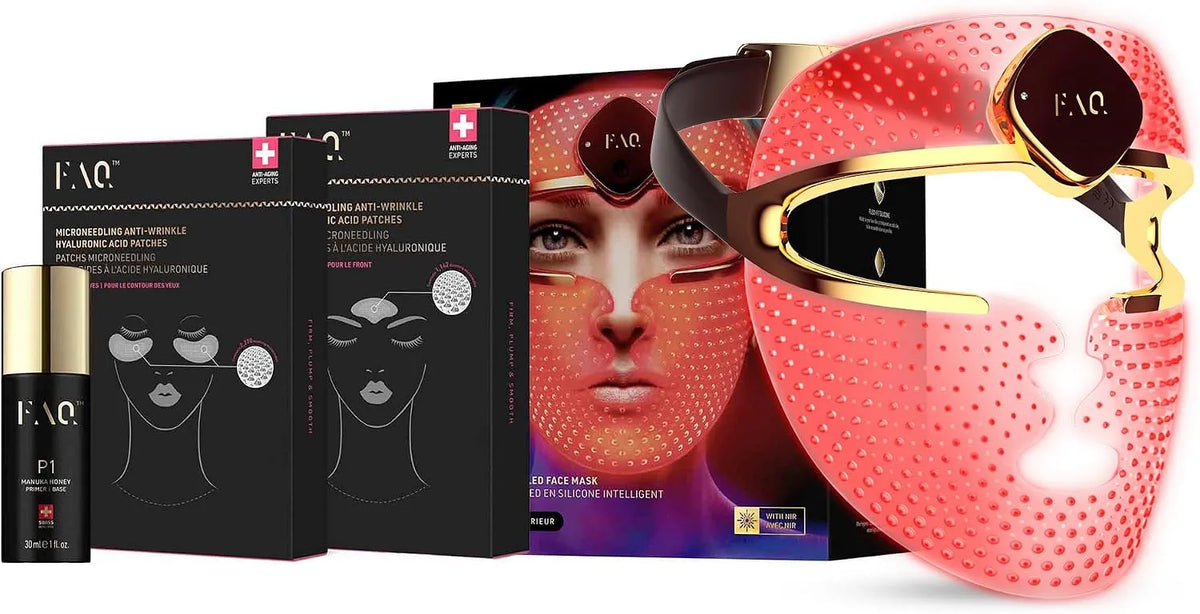 FAQ 202 202 Masque LED + Patchs Microaiguilles Yeux Et Front