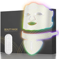 630nm 460nm Peau Ferme, Éclat du Teint, pour Soin Beauté Maison Anti-Âge, Masque visage et cou LED Luminothérapie 7 Couleurs, Lumière Rouge 630nm