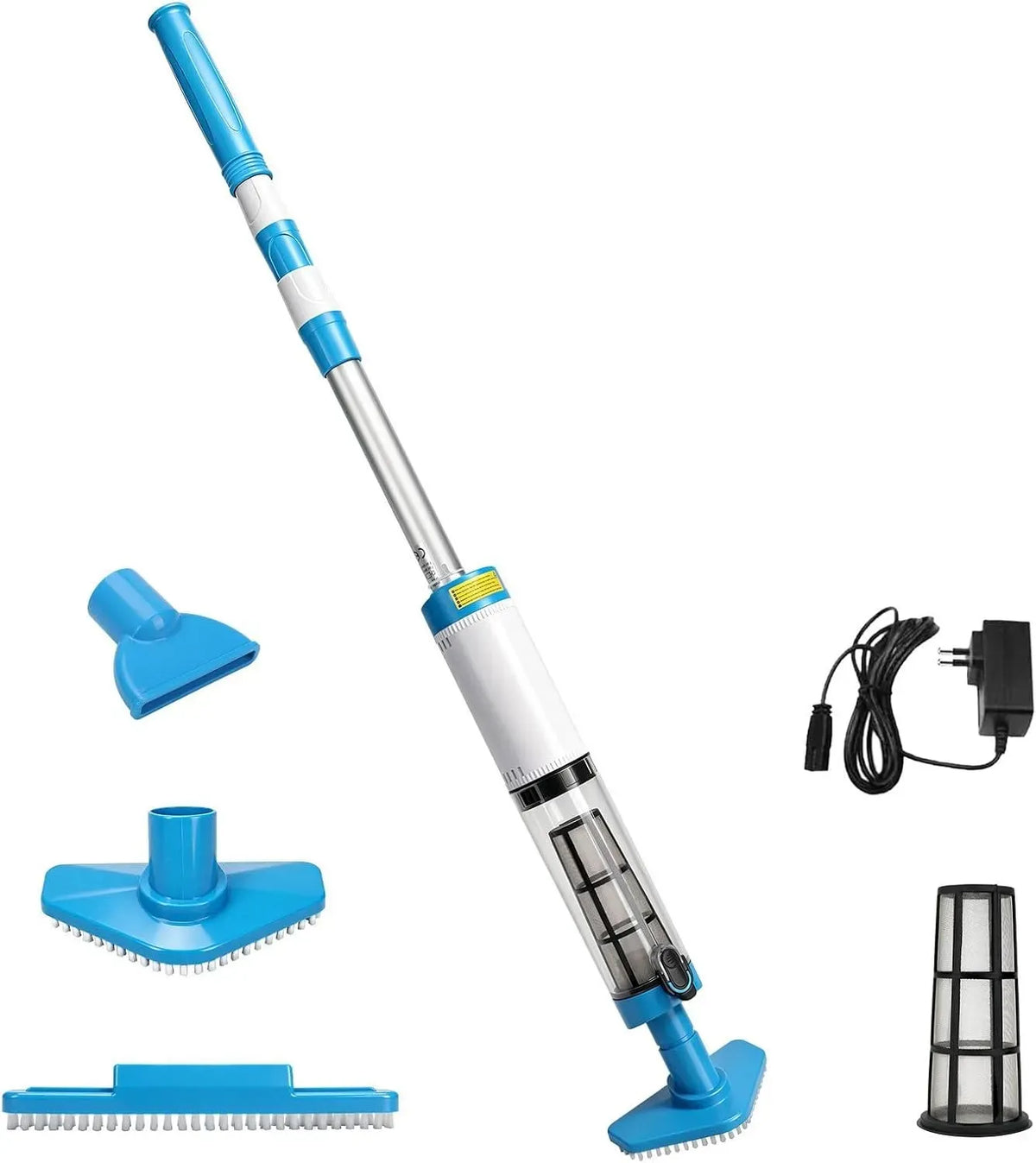 Aspirateur, 165cm, portable, Nettoyeur de piscine portable à batterie, 3 têtes