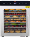 VEVOR Machine à Sécher, déshydrateur alimentaire, 800 W, 30 à 90 °C, minuteur, acier inoxydable, 10 Plateaux