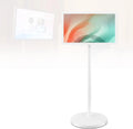 Meuble TV 1080p 8+128G, 21, 5 pouces, portable, roulettes de déplacement, tactile, Android OS, Batterie IntéGréE De 7800 Mah, Android 13, Moniteur