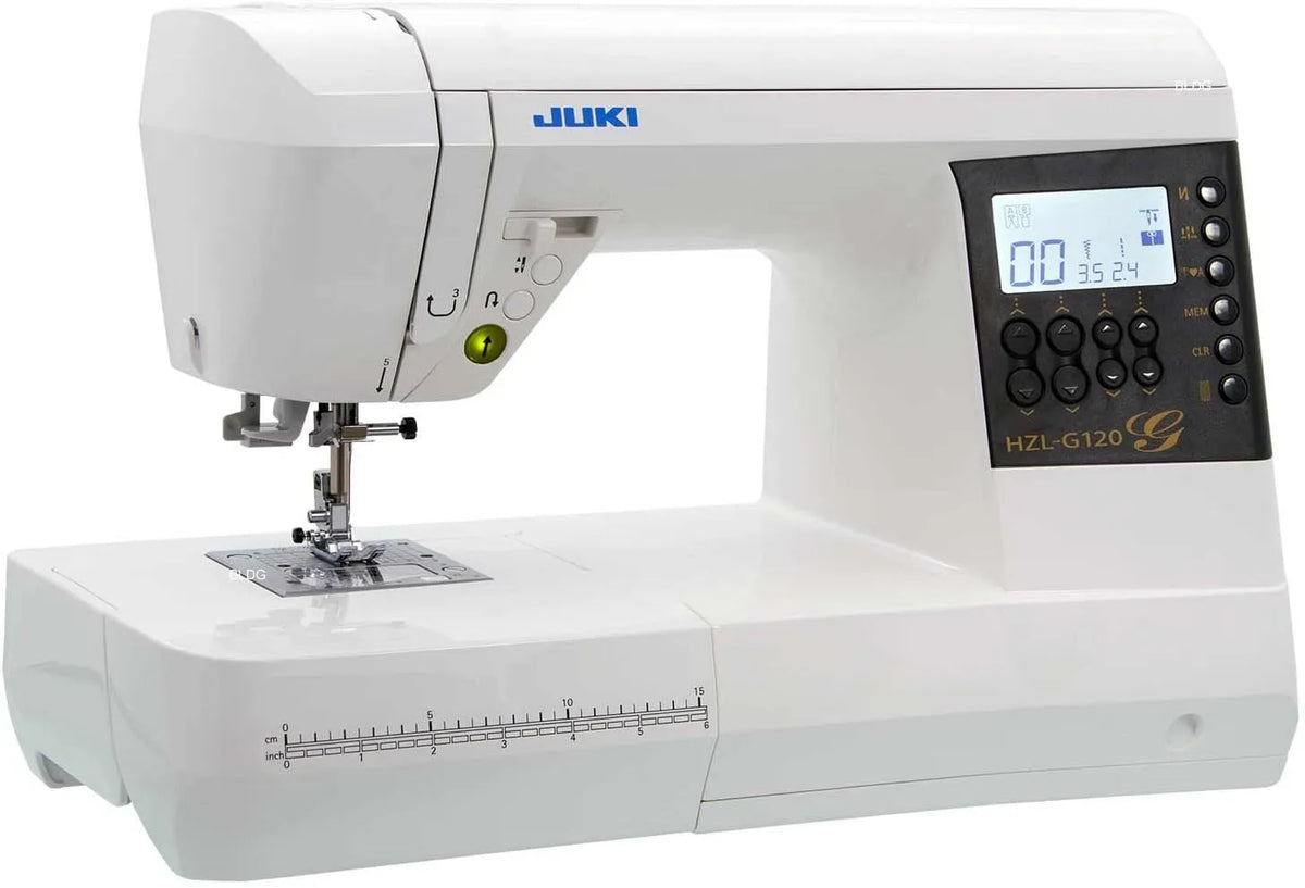 HZL-G120 Machine à Coudre, machine à coudre électrique, 44,5 x 22,3 x 29,2 cm, blanc, Juki