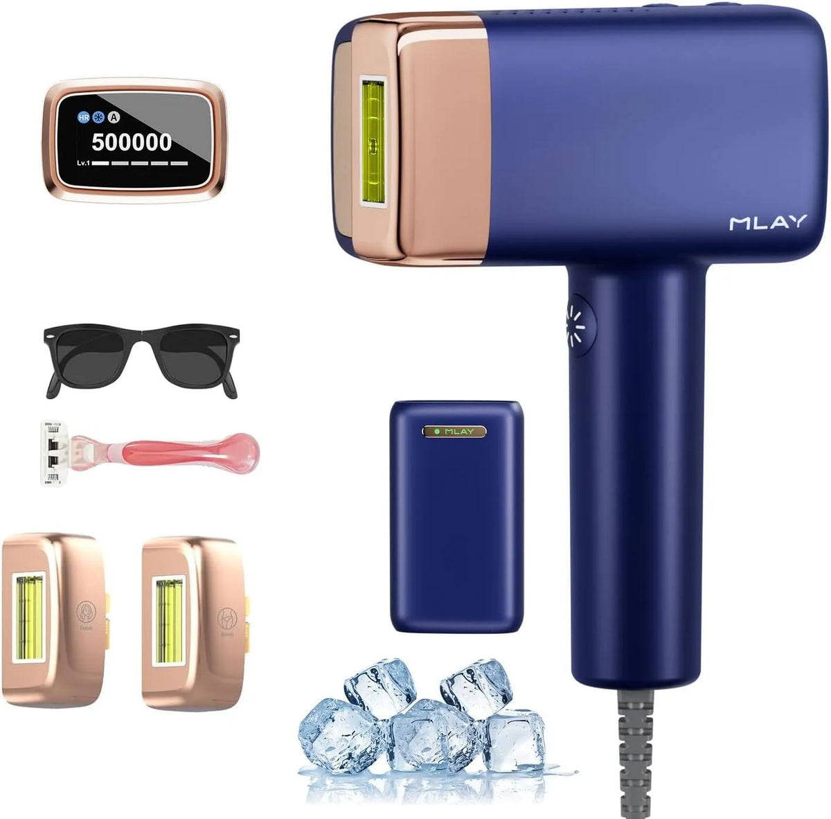 20J appareil d'épilation IPL, Épilateur, appareil d'épilation électrique pour femme, 5 Niveaux, 2 Modes, pour le Bikini, MLAY