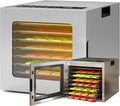 RELAX4LIFE 48h Minuterie 48h, RELAX4LIFE 850W Déshydrateur Électrique Alimentaire en Acier Inoxydable avec 8 Plateaux, Température Réglable 35-75℃
