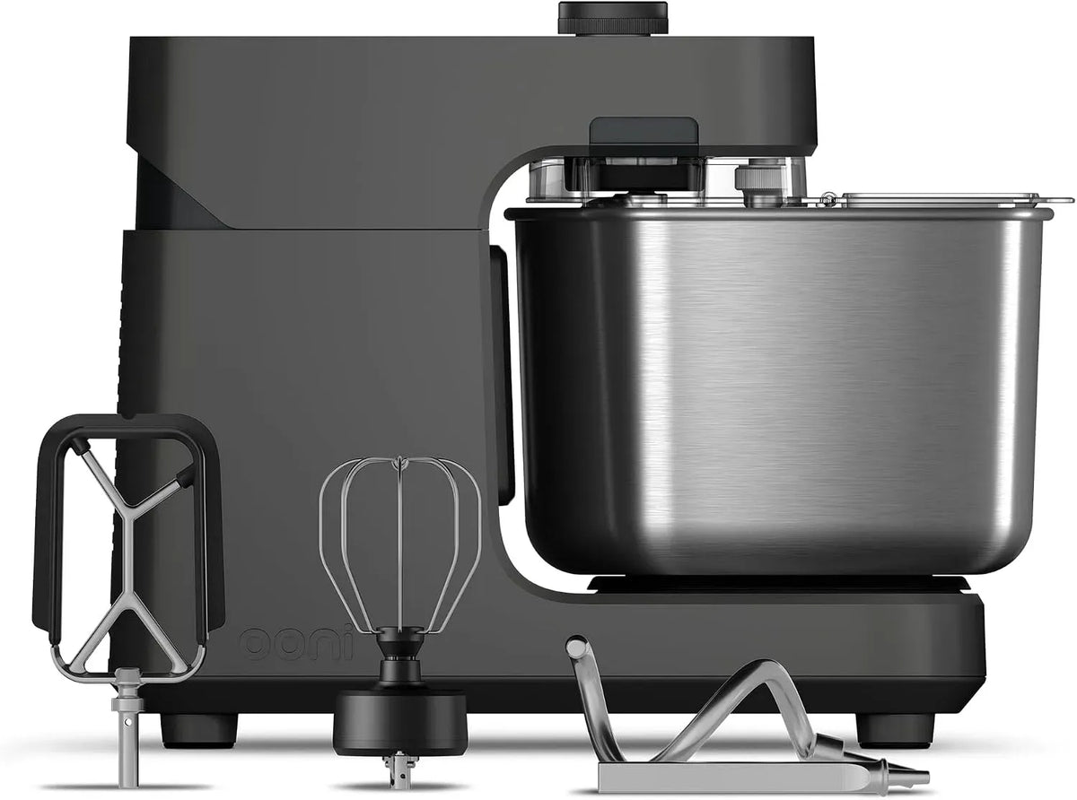 Robot de cuisine, 7,3 L, pizza, professionnel, gris, Idéal pour Pâte à Pain et à Pizza, Pétrin Pizza Gris Anthracite, 58 Vitesses