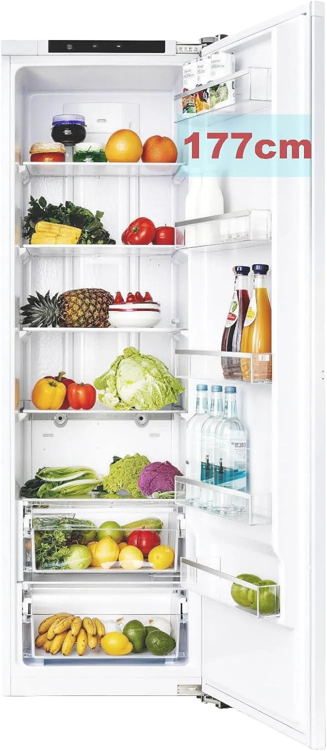 Congélateur, 260 L, encastrable, No Frost, éclairage LED, 177 cm hauteur, Refrigerateur 1 porte sans congelateur, Commande électronique, Alarme de