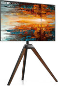 Meuble TV 1150-1300mm, 65 pouces, 400x400mm, 32-65 Pouces, FITUEYES Support TV sur Trépied en Bois, Série Picasso