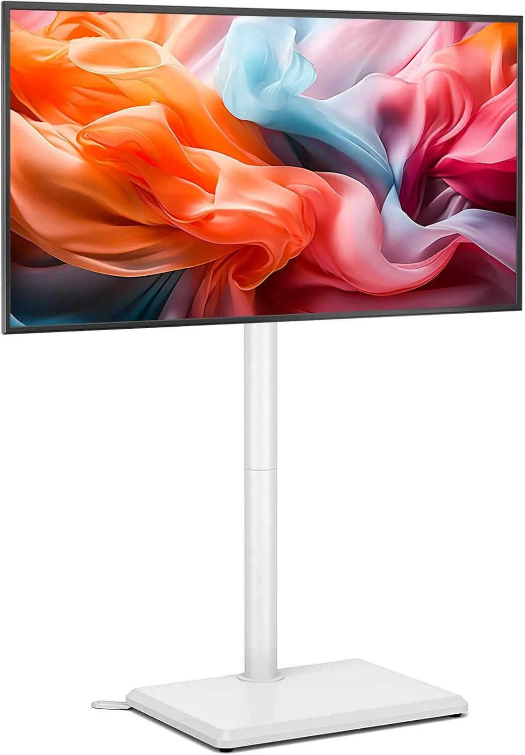 Meuble TV, 60 pouces, 400x400mm, étroit, Support TV Haut avec Pieds de Support, Support TVs d'angle Slim, Hauteur Réglable, Pivotant