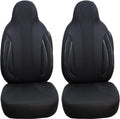 Mass Pilot Lot de 2 Housses de siège de Voiture compatibles équipé de Citroën C1 1ère génération conducteur et Passager de 2005 à 2014 Noir