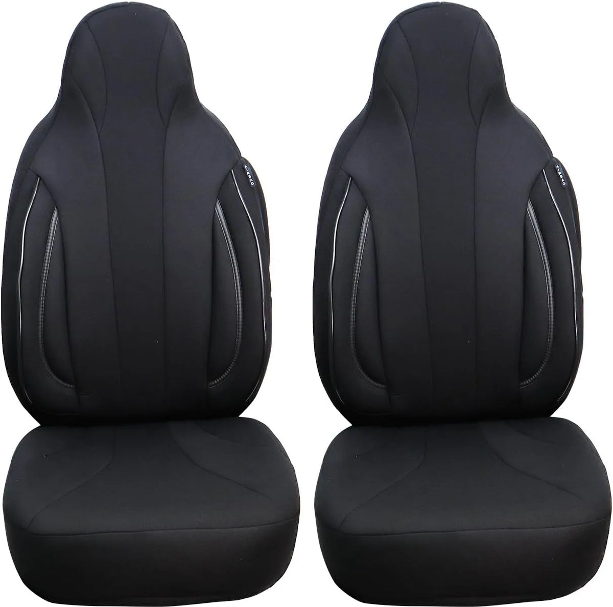 Mass Pilot Lot de 2 Housses de siège de Voiture compatibles équipé de Citroën C1 1ère génération conducteur et Passager de 2005 à 2014 Noir