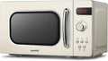 Micro-ondes 30S 20di, 20 L, 800 W, four micro-ondes, 5 Niveaux de Puissance de Cuisson, CMSRO cr, COMFEE' Micro-ondes Rétro avec 8 MENUS PRÉRÉGLÉS
