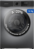Lave-linge GLL121400DG, 16 programmes, 12 kg, classe énergétique A, gris, 1400 tr, mn, Classe A-20%, Dark Grey
