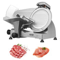 VEVOR Trancheuse Électrique Commerciale 340 W Trancheuse à Jambon Lame 250 mm 360 tr/min Trancheuse Charcuterie avec Lame en Acier Inoxydable pour