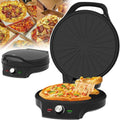 Four électrique à pizza, 12 pouces, restaurant, 2 zones de température, noir, Plaque De Cuisson Antiadhésive, Régulation De Température 5