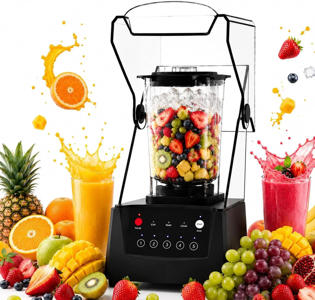 Blender, 2200 W, 5 programmes, professionnel, Bol 70 Oz