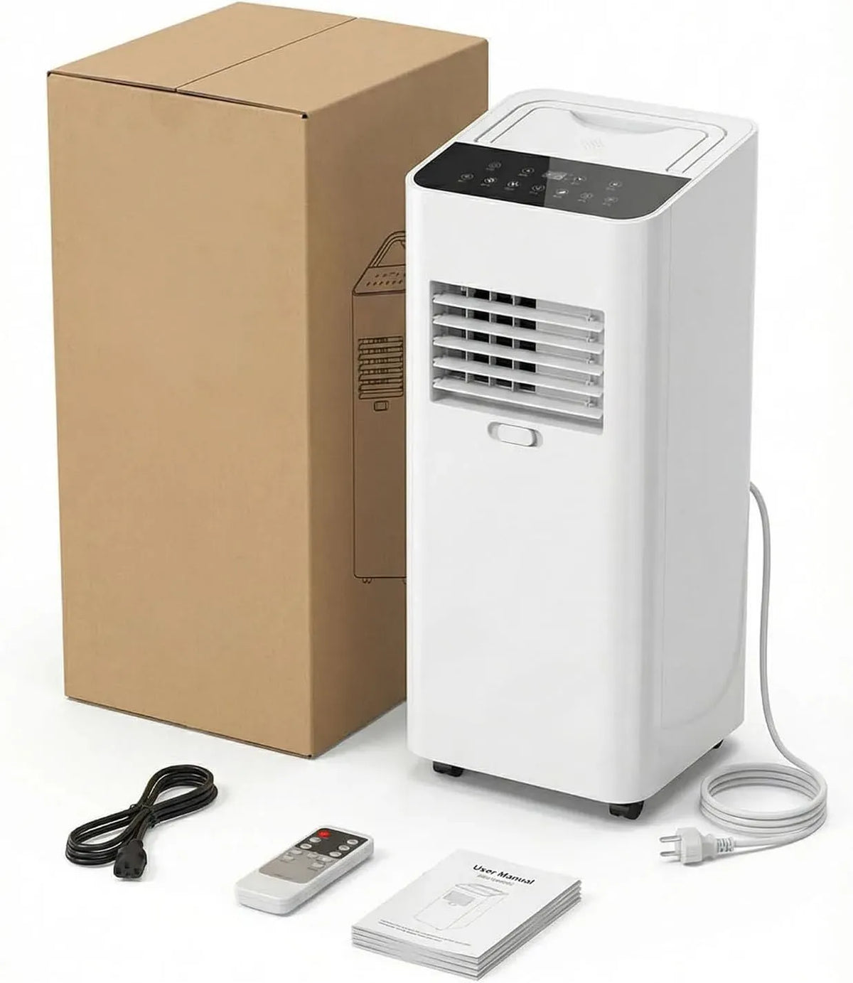 Climatiseur 7000BTU, portable, minuteur, 2 Vitesses avec Télécommande