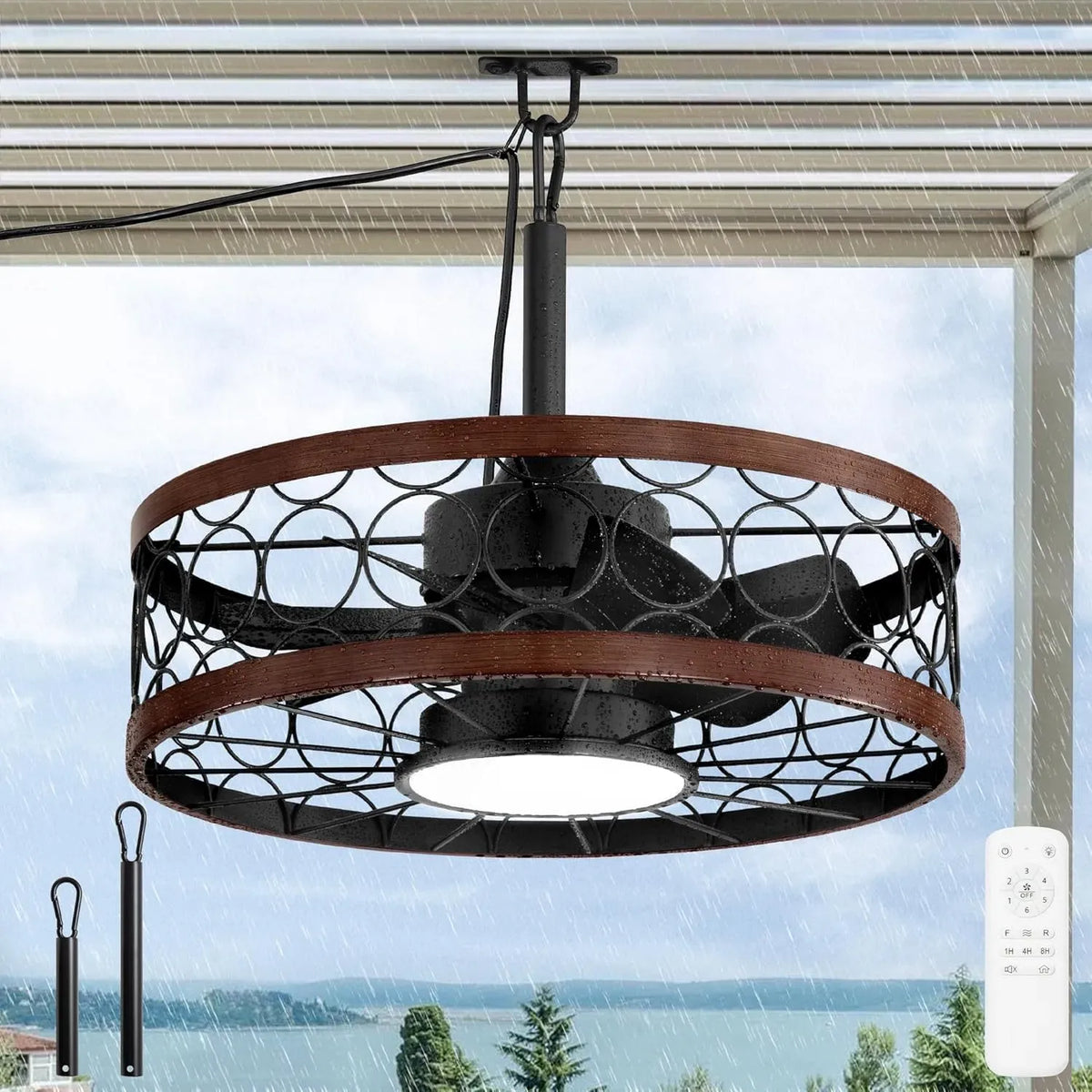 Ventilateur, extérieur, IP65, décoration de salon, silencieux