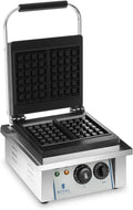 RCWM-2000-E Machine à Gaufres, gaufrier électrique, 37x32x50cm, 2.000 W, 17 cm, minuteur, restauration, fonte