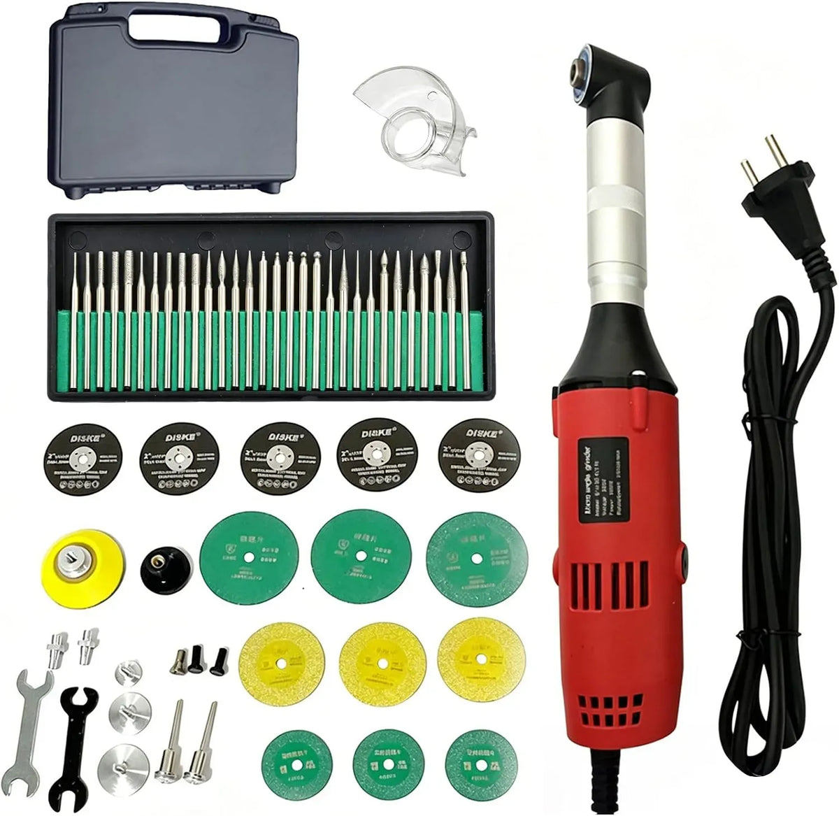 Nettoyeur, 500 W, 6 Vitesses, pour le Meulage Polissage Coupe Rouille Nettoyeur avec 20