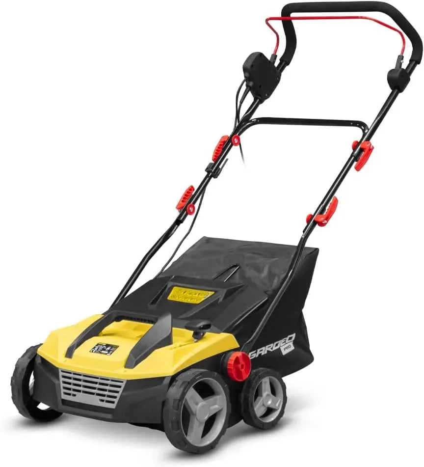 Hauteur 5 positions, 38cm, Balayeuse électrique pour gazon synthétique 1600W, Bac 48L