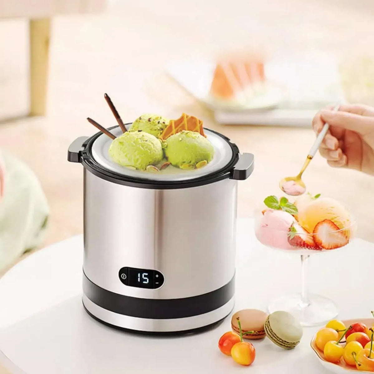 Machine à Yaourt, machine à glace et sorbet, pour de délicieux Desserts familiaux à la Maison