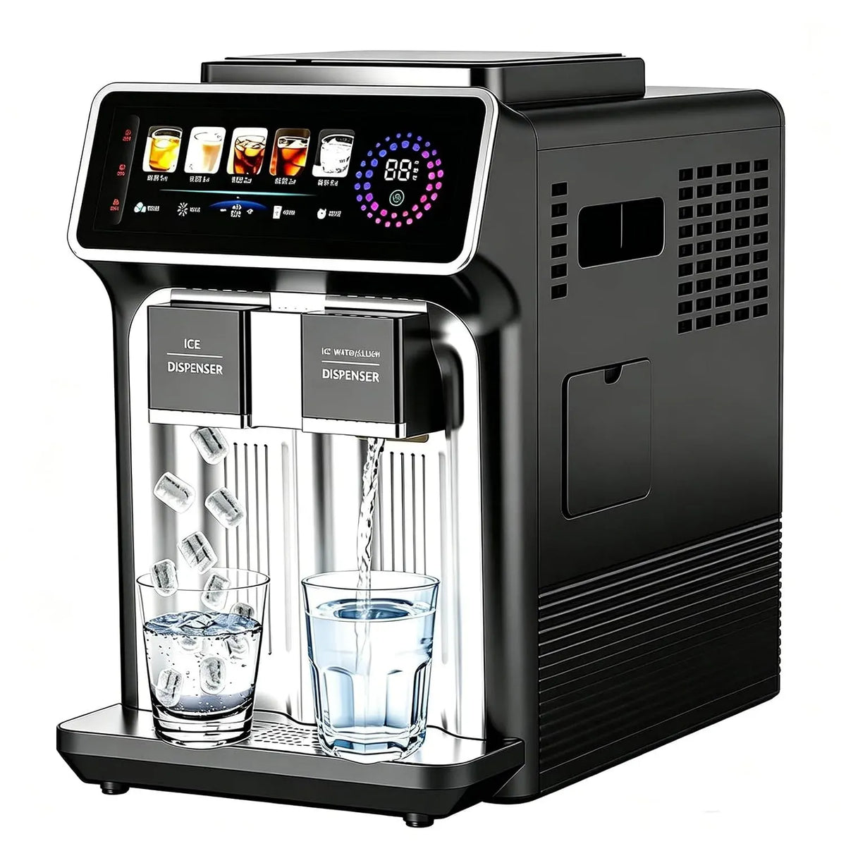 Machine à glaçons, tactile, commerce, fabrique à glaçons, Machine À Glaçons/Smoothies/Eau Glacée Multifonctionnelle