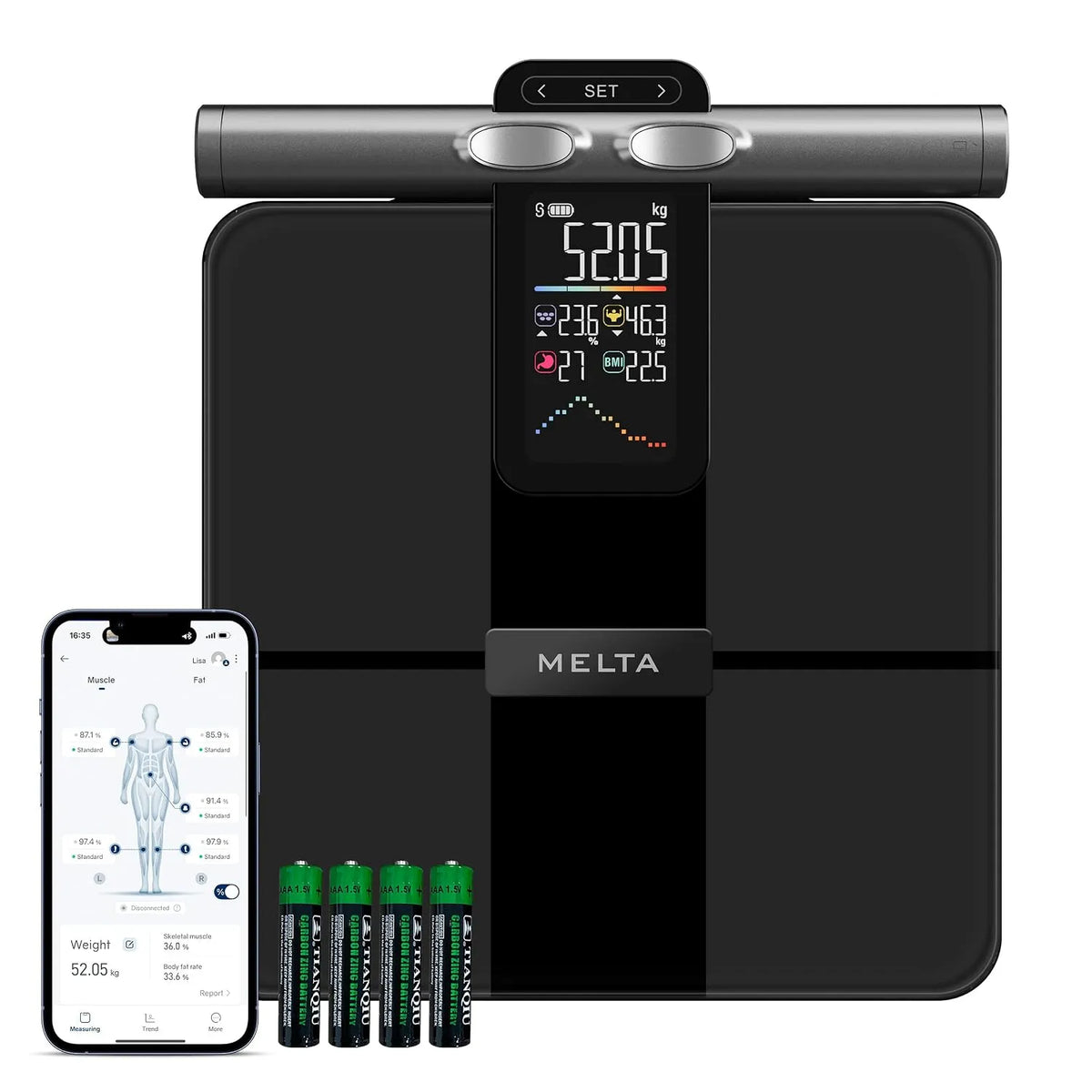180kg/400lb Balance, 180 kg, Bluetooth, application, MELTA.