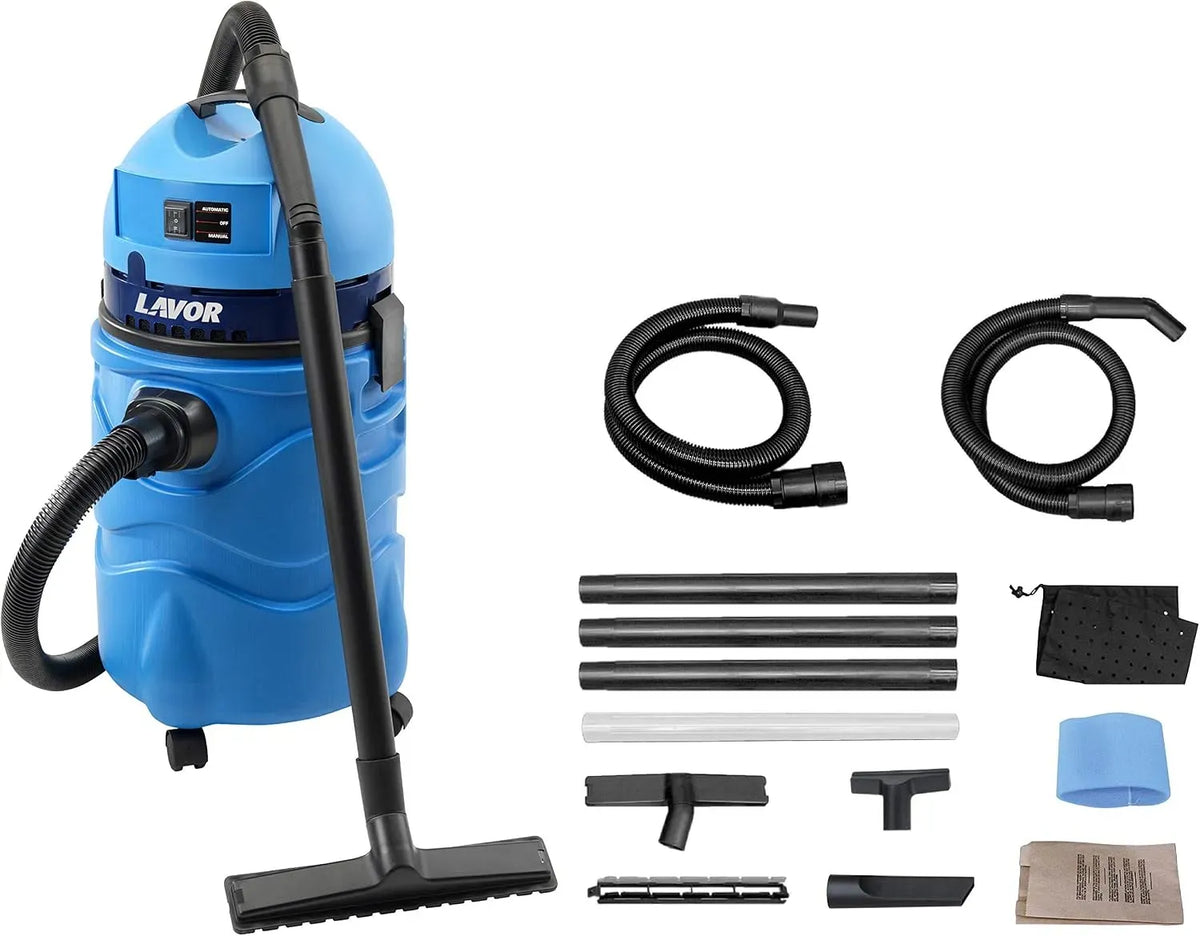 Aspirateur, 20 L, 1600 W, grand réservoir, bleu, 27 kPa, 70 l/s