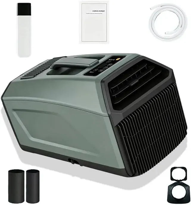 Climatiseur, 400 W, 36 dB, portable, silencieux, camping, 5000 BTU Clim Mobile Double Tuyau, 400W Basse Consommation pour Van Life, Camping-Car
