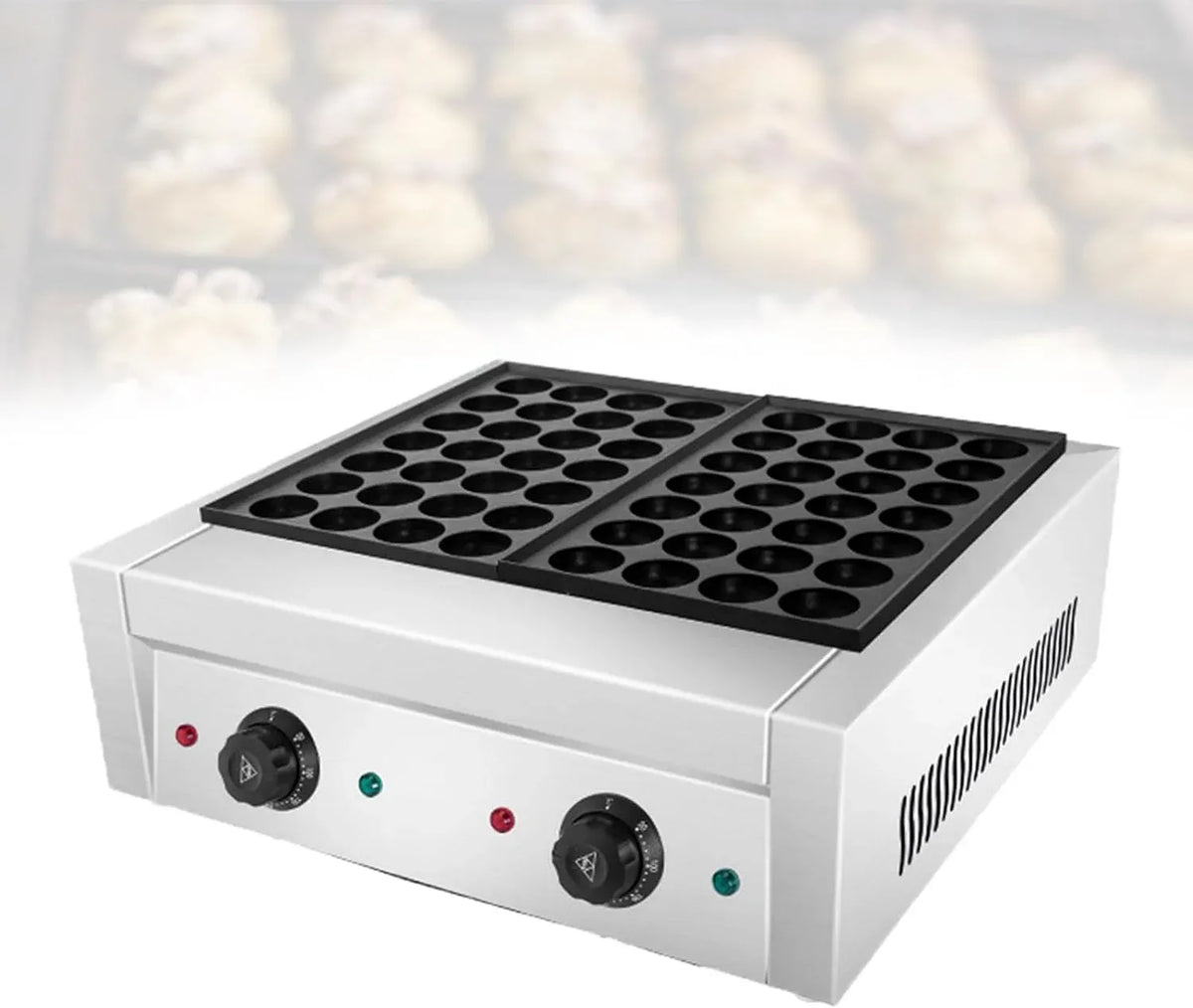 Radiateur électrique, professionnel, acier inoxydable, Machine à Mini Pancakes-Appareil à Takoyaki Professionnel