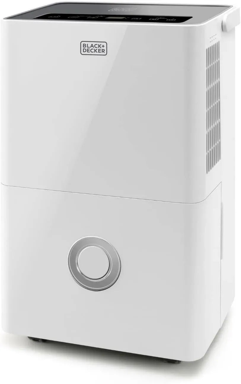 Black+Decker BXDH20E 20L/jour Purificateur d'air, 4 L, verrouillage, grand réservoir, noir, Programmable 24h/24, HEPA13, 2 vitesses