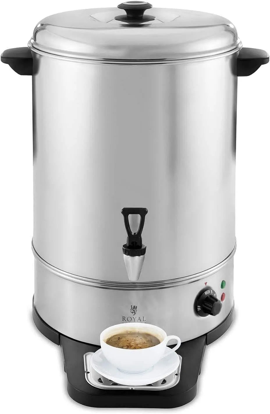 RCWK 30A Distributeur, fontaine distributrice de boissons, 30 L, 2500 W, restauration, acier inoxydable, plastique