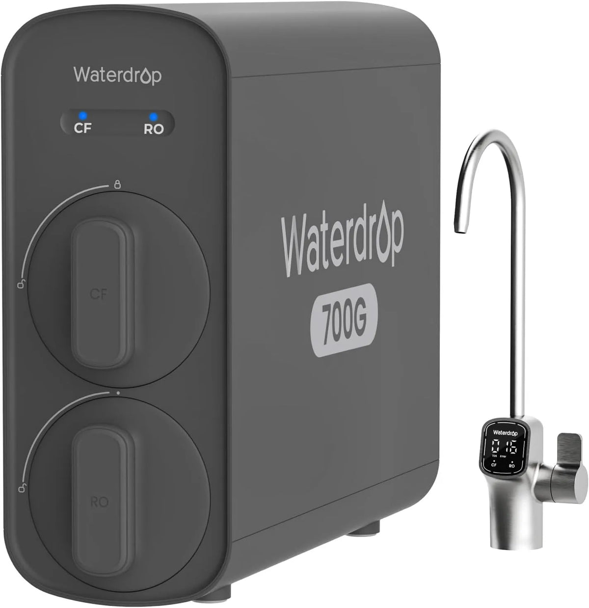 Robinet de cuisine, Waterdrop G5P700, mitigeur et robinet d'évier, Filtre à Eau à Osmose Inverse avec Robinet LED Intelligent