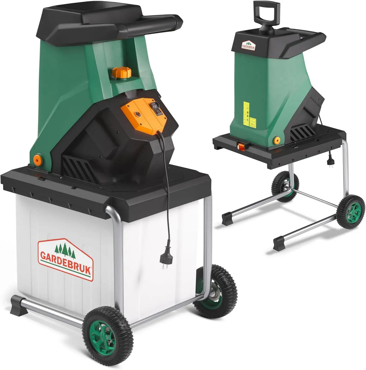 couteau, 50 L, 3.1000 W, 40 mm, bois, jardin, Gardebruk Broyeur de végétaux électrique 3