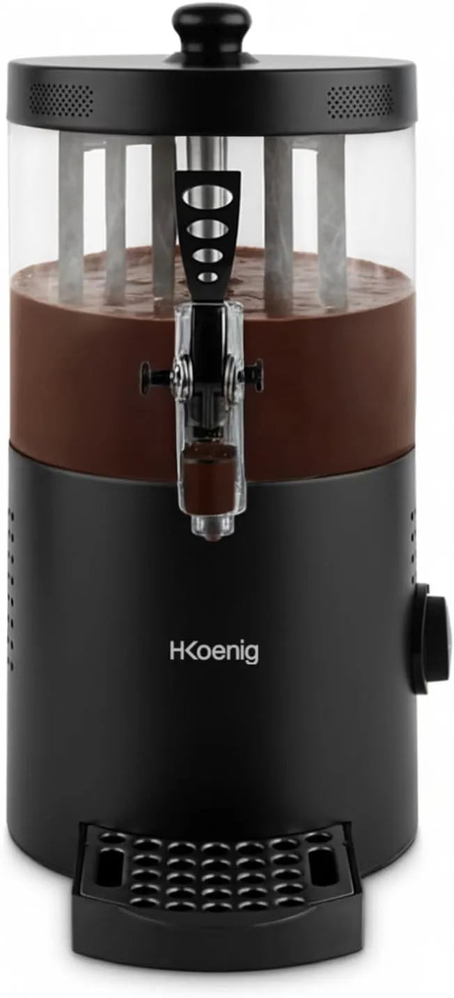 Lave-vaisselle SHK802, 3 L, 1200 W, maintien au chaud, amovible, acier inoxydable, noir, Koenig Distributeur à Chocolat Chaud Acier inoxydable