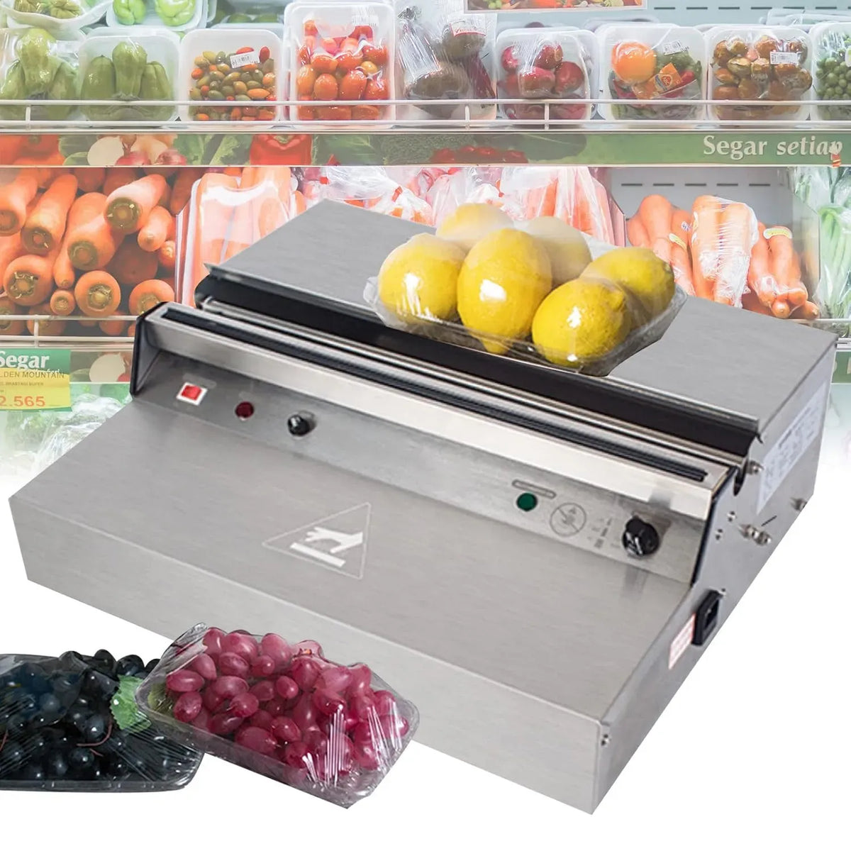 Machine, 450 mm, professionnel, acier inoxydable, fonction chauffante, pour Légumes Fruits Viande Supermarché Hôtel