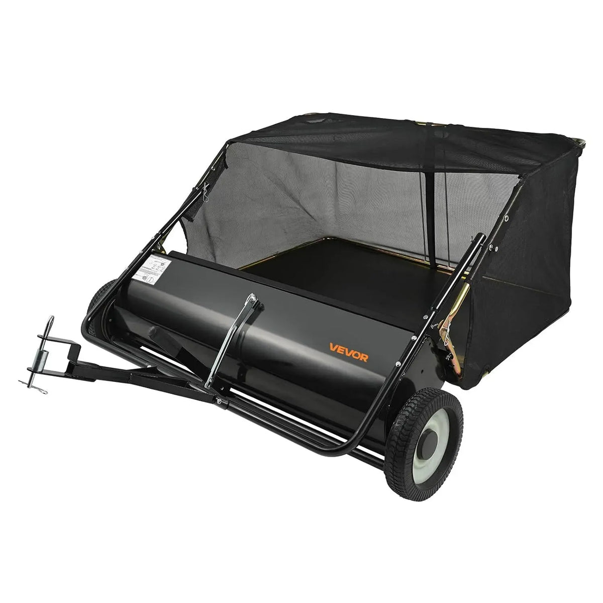 VEVOR Ramasseur, machine de balayage des sols, balayeuse de sol, 127 cm, 736 L, pour Balayer Débris Secs Mauvaises Herbes de Jardin