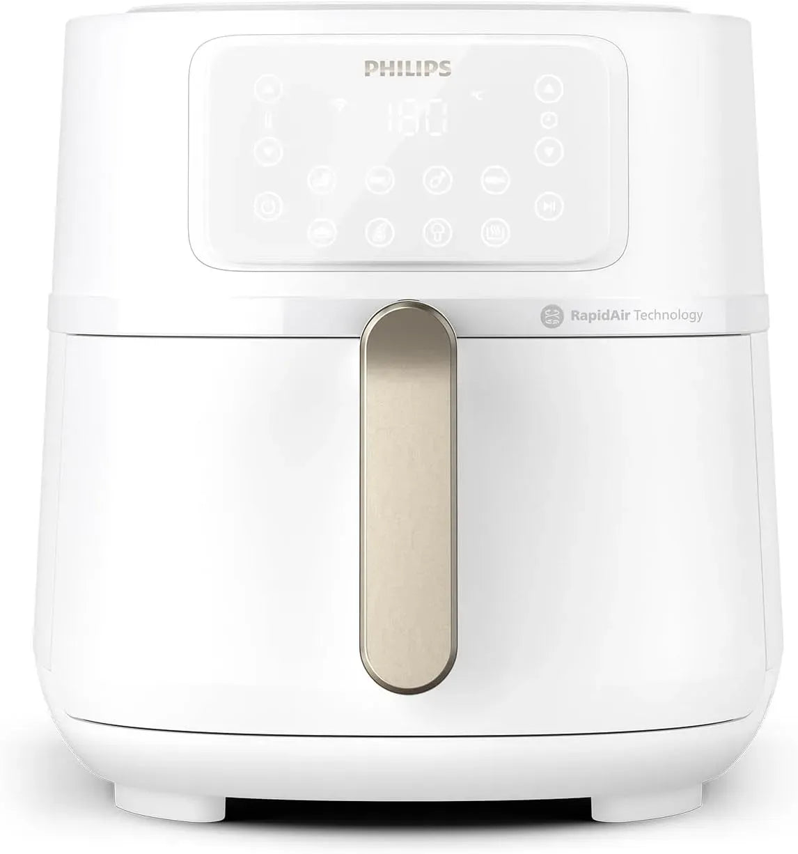 Philips XXL 7 HD9285/00 Friteuse à air chaud, 7,2 L, Wi-Fi, 4K UHD, dalle IPS, blanc, 90% de matières grasses en moins, 16 modes de cuisson, 1,4 Kg