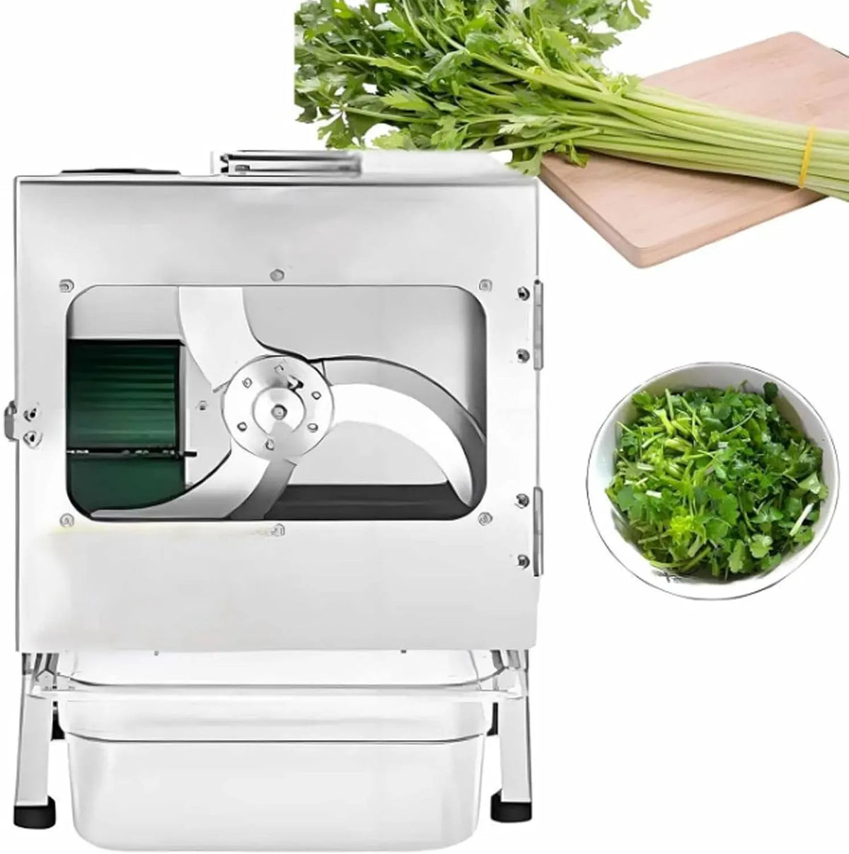 poivrons, idéale pour oignons verts, Trancheuse électrique professionnelle 200 W pour légumes, Capacité de traitement : jusqu'à 500 g, pommes de terre