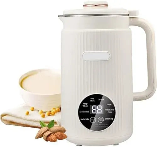 12h Machine à lait, machine à lait végétal et lait de noix, 1,2 L, 9 programmes, minuteur, pour lait d'avoine d'amande