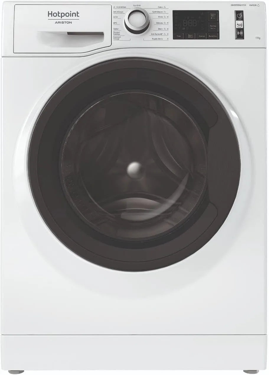 Lave-linge NWB11489WMVAFR, 11 kg, classe énergétique E, pose libre, blanc, 1400 tr/min, Steam Pack