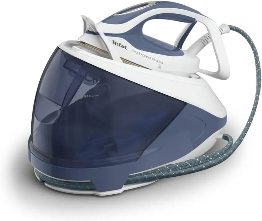 Tefal GV9225 Collecteur anti-calcaire, Pro Express Protect Centrale Vapeur, 7,6 Bar Pression Vapeur, Débit vapeur variable : 140 g/min, Effet pressing